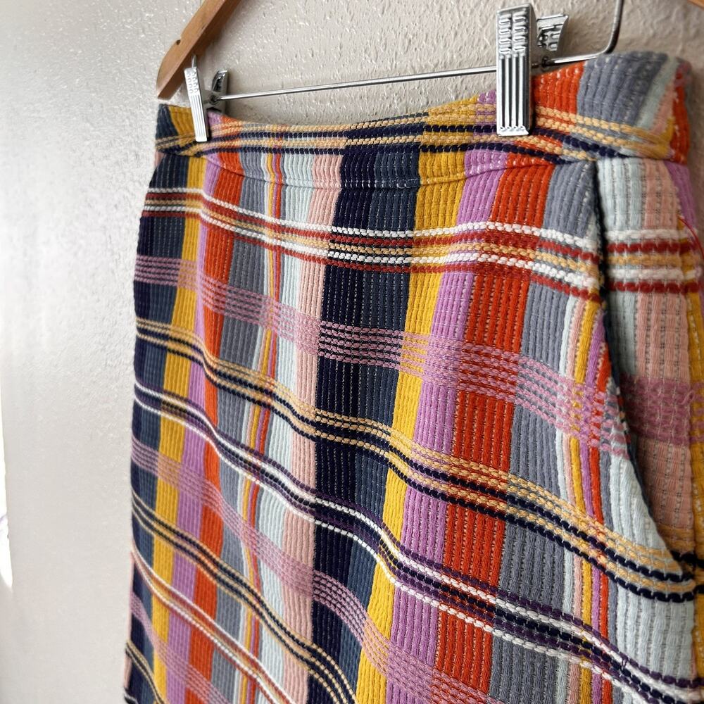 Halogen Women’s Multicolor Block Tweed Striped Skirt Size 10 - Picture 2 of 7